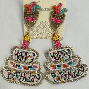 Festive Beaded Birthday Earrings